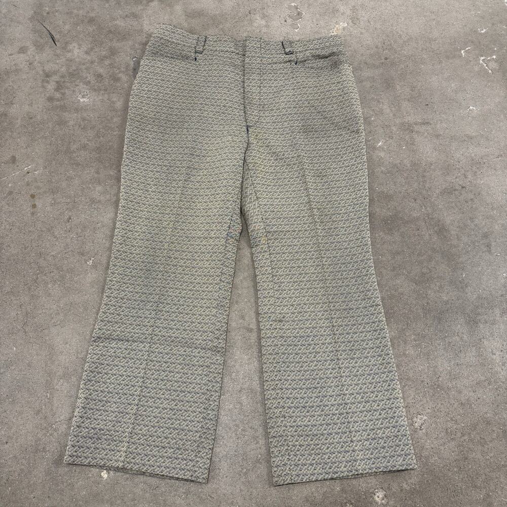 VINTAGE 60s 70s LEVIS STA PREST ACTION SLACKS TALON ZIP FLARE LEG PANTS 36